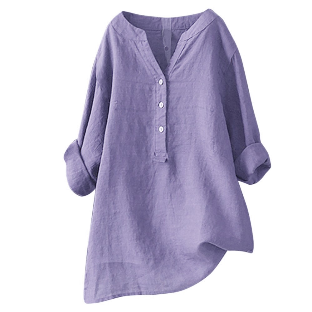 thumbnail image 2 of Vestido camisero largo para mujer tallas grandes - Color liso, corte holgado, manga larga, diseño con botones en la espalda, prenda informal para todas las estaciones, tallas S-XXXXXL, 2 of 5